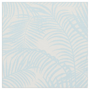 Baby blue simple modern tropical palm tree floral fabric