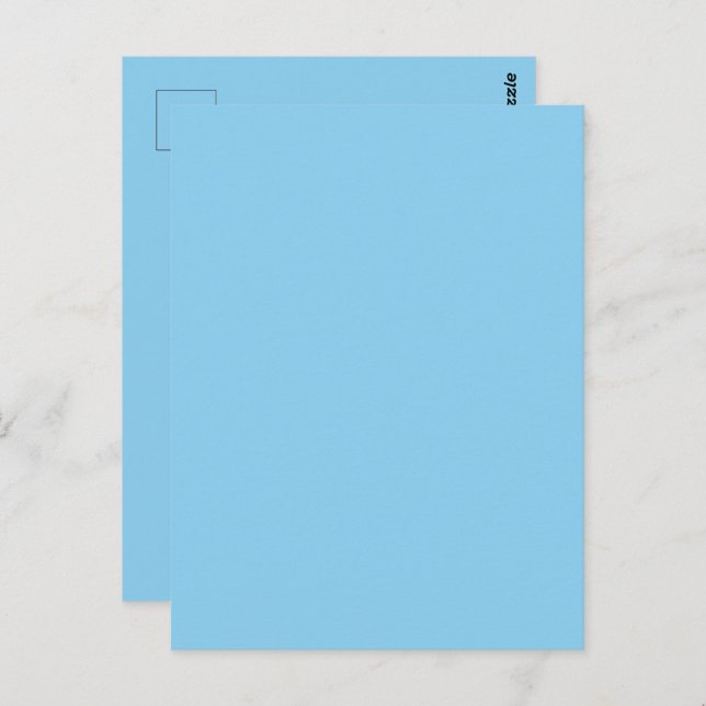 Baby Blue Sky Solid Color Postcard (Front/Back)