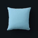 Baby Blue Sky Solid Color Throw Pillow<br><div class="desc">Square Throw Pillow decorative stylish home furnishing decor accessory printed with Baby Blue Sky Solid Color graphic art design illustration and select products collection by TheFabricSeal print on demand shop at Zazzle.com #ZazzleMade https://www.zazzle.com/store/thefabricseal TheFabricSeal©️Original. Baby blue is a lighter blue hue tone plus a bit of white. It's actually a...</div>