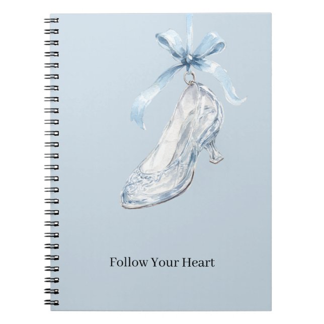 Baby Blue Slipper High Heel Bow Notebook (Front)