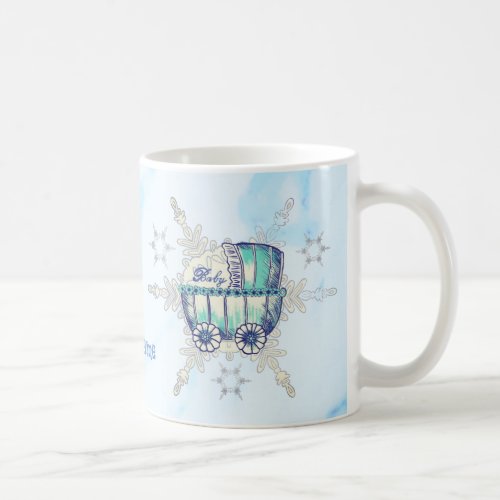 Baby Blue Snowflake Coffee Mug