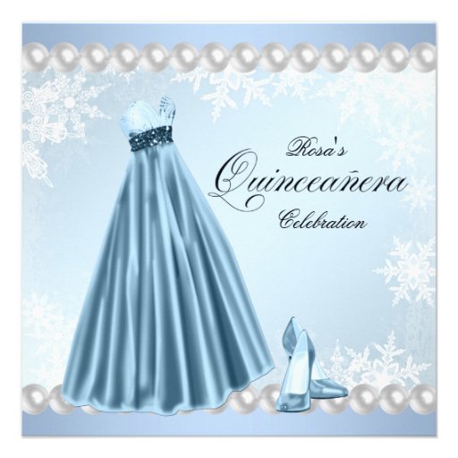 Baby Blue Quinceanera Invitations 3