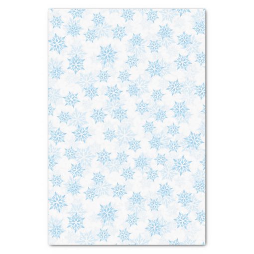 Baby Blue Snowflakes White Christmas Tissue Paper Zazzle
