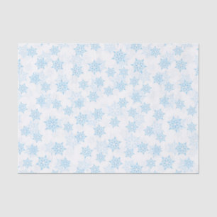 Baby Blue Snowflakes White Christmas Tissue Paper