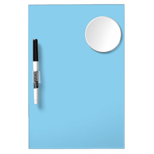 Baby blue  solid color dry erase board with mirror