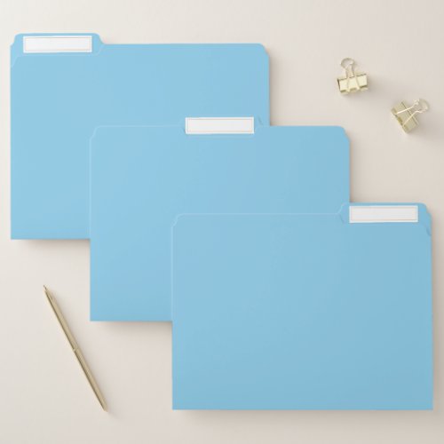 Baby blue  solid color file folder