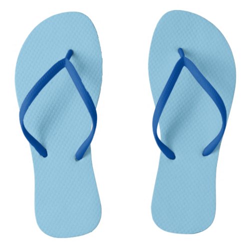 Baby blue  solid color flip flops