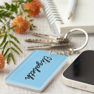 Baby Blue Solid Color Keychain