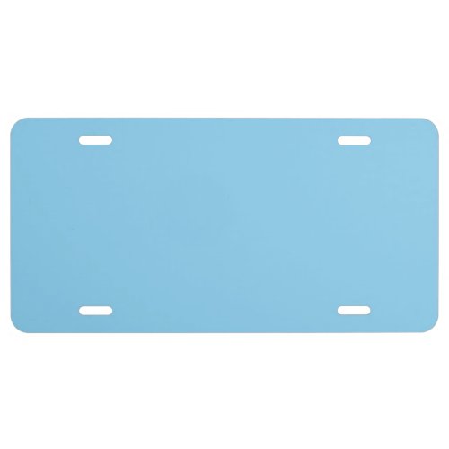 Baby blue  solid color license plate