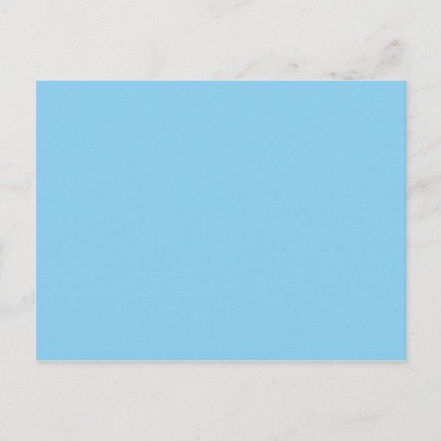 Baby Blue Solid Color Marine Postcard (Front)