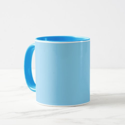 Baby blue  solid color mug