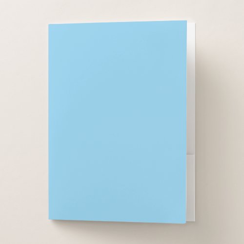 Baby blue  solid color pocket folder