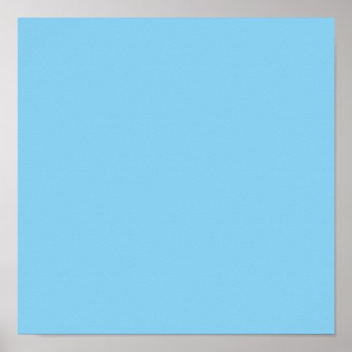 Baby blue  solid color poster