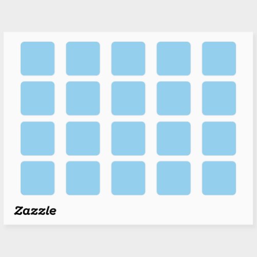 Baby blue  solid color square sticker