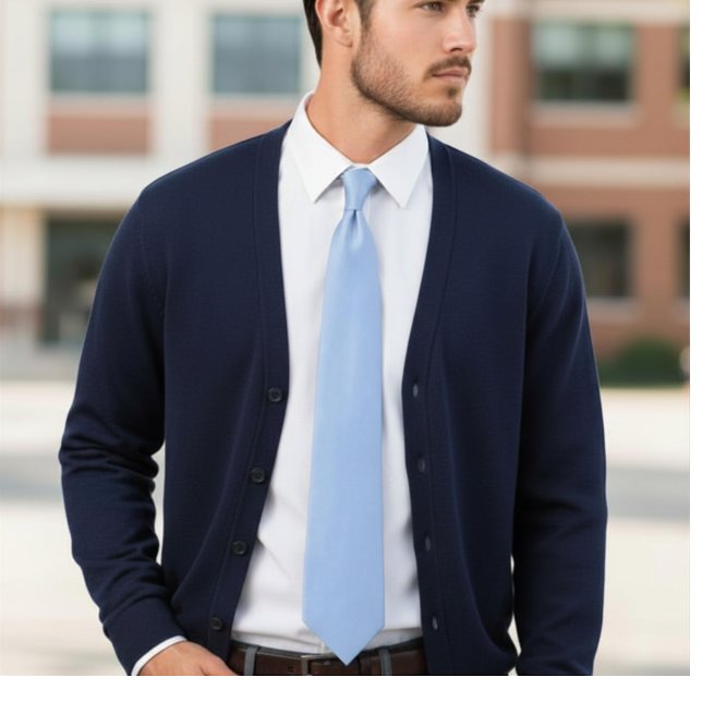 baby blue solid color tie (Creator Uploaded)