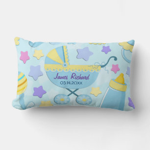Baby Blue Stars and Carriage Keepsake Pillow