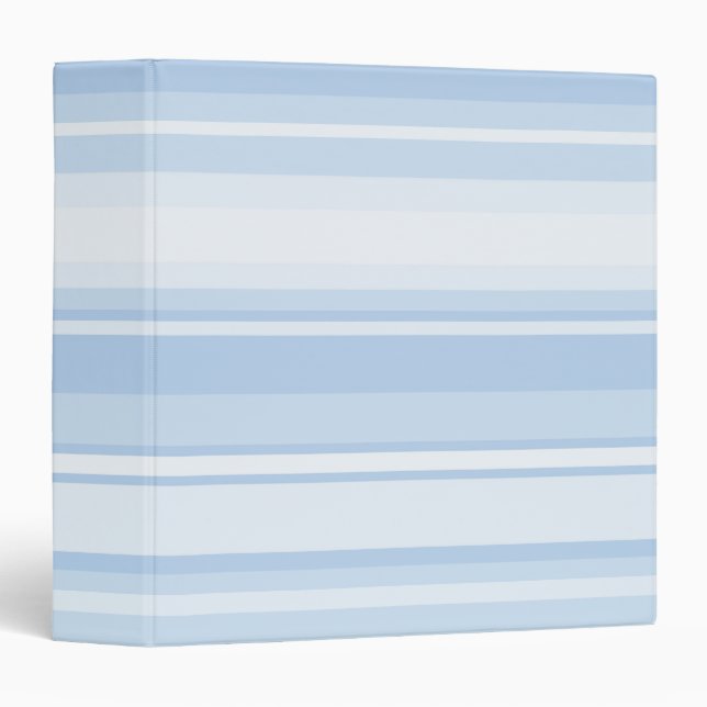 Baby blue stripes 3 ring binder (Front/Spine)