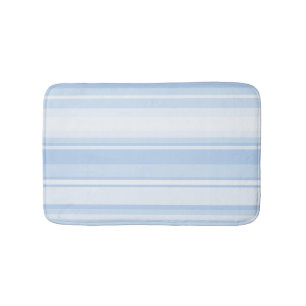 Baby blue stripes bathroom mat