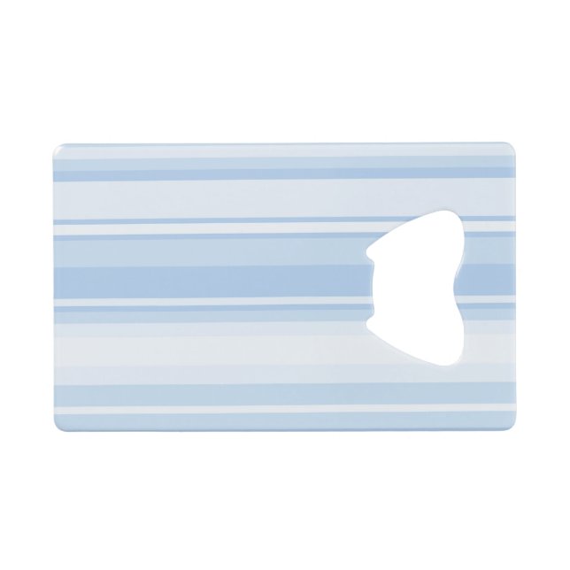 Baby blue stripes credit card bottle opener (Back Horizontal)