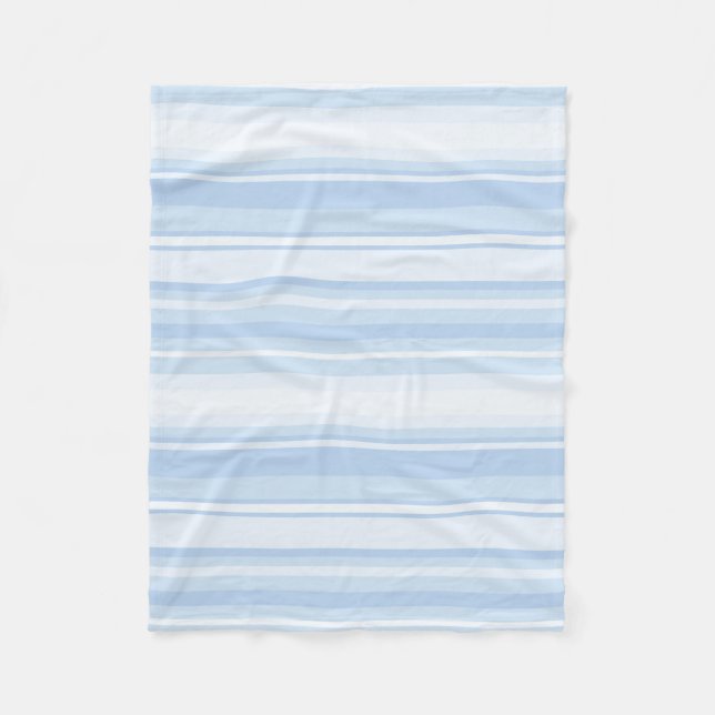 Baby blue stripes fleece blanket (Front)