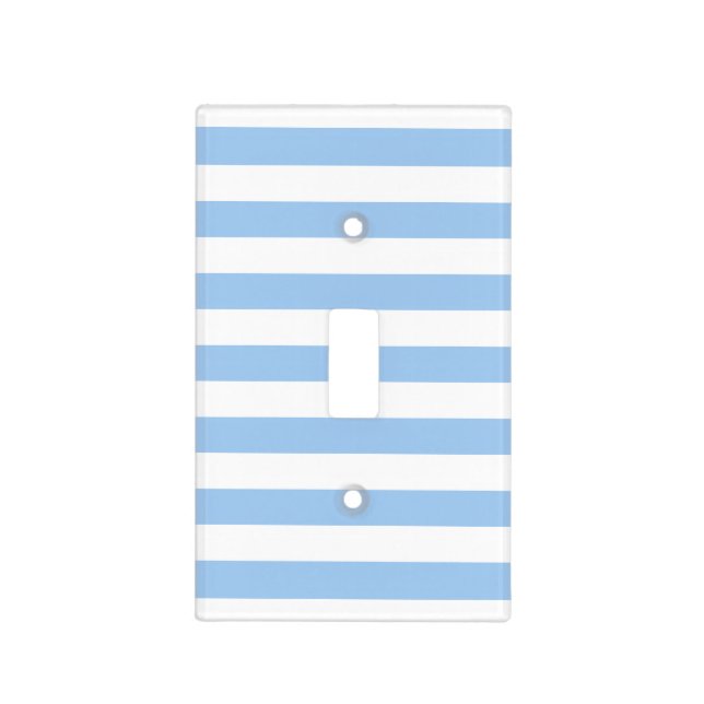 Baby Blue Stripes Light Switch Cover (Front)