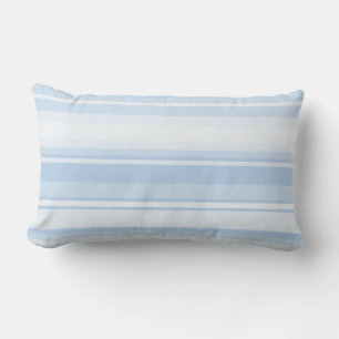 Baby blue stripes lumbar pillow