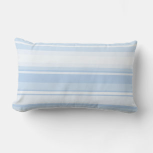 Baby blue stripes lumbar pillow