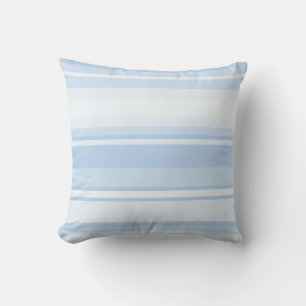 Baby blue stripes throw pillow