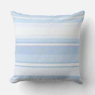 Baby blue stripes throw pillow