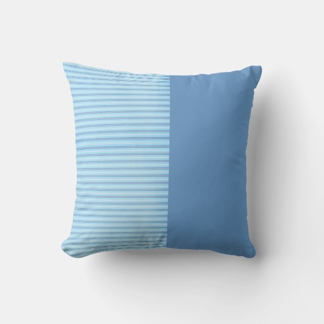 Baby Blue Stripes Throw Pillow (Front)