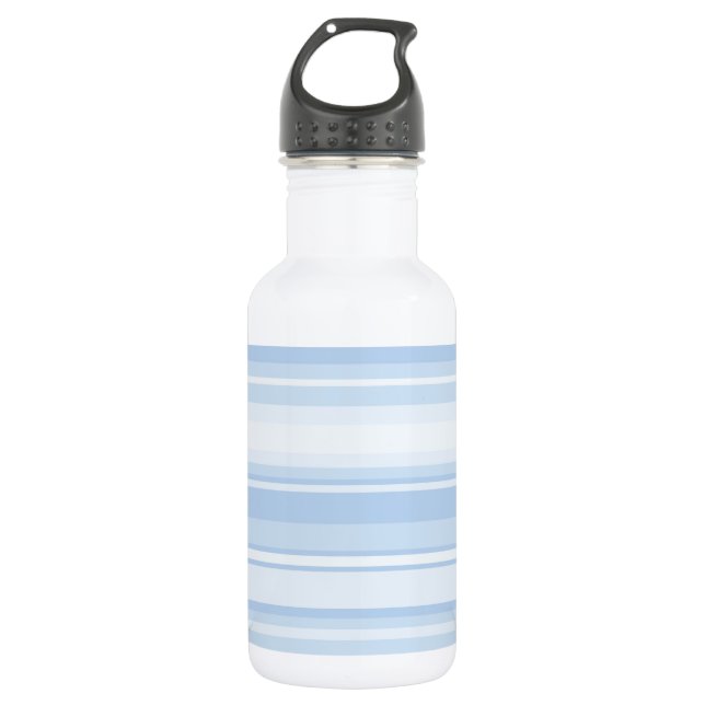 Baby blue stripes water bottle (Front)
