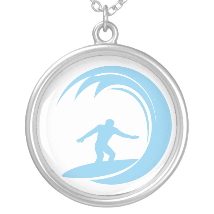 Baby Blue Surfing Necklaces