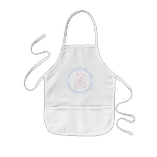 Baby Blue Teddy Kids' Apron