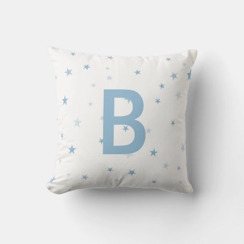 Baby Blue Twinkle Little Star Boy Nursery Throw Pillow