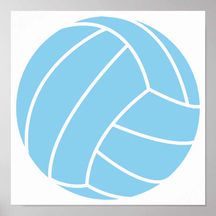 Baby Blue Volleyball Poster Zazzle