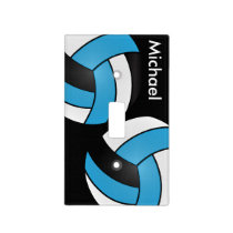 Baby Blue Volleyball Sport Style | DIY Name Light Switch Cover