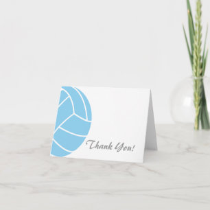 Baby Blue Volleyball Thank You Card