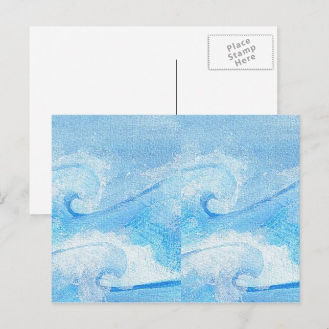 Baby Blue Waves Postcard (Front/Back)