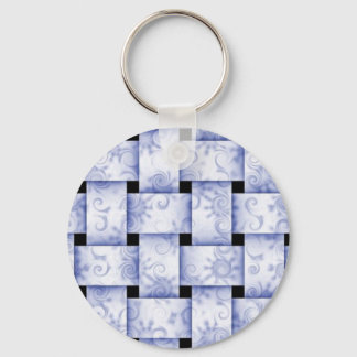baby blue weave keychain