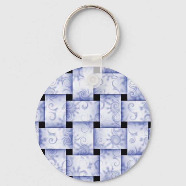 baby blue weave keychain (Front)