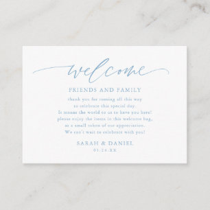 Baby Blue Wedding Welcome Gift Bag Place Cards