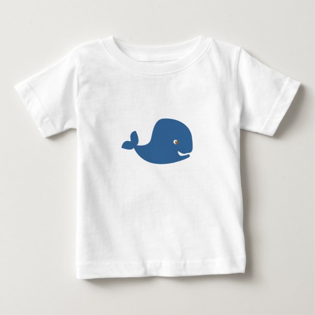 Baby Blue Whale Baby T-Shirt (Front)