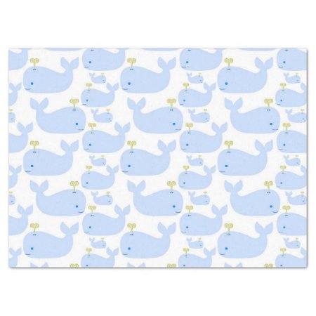 Baby Blue Whales Infant Gift Shower Tissue Paper