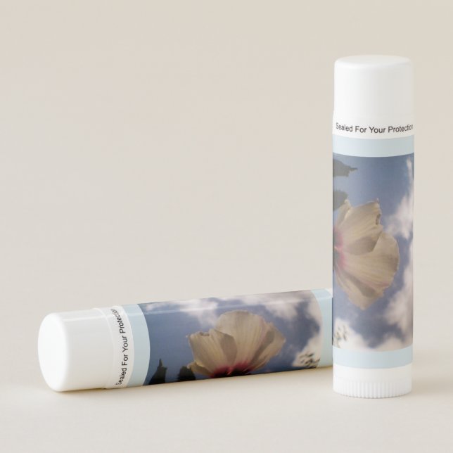 Baby Blue White Rose Lip Balm (Front)