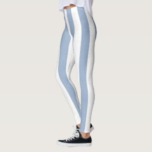 Baby Blue & White Stripe Leggings