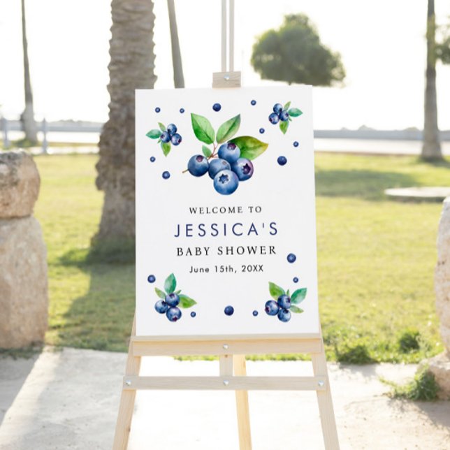Baby Blueberries Baby Shower Welcome Sign (Creator Uploaded)