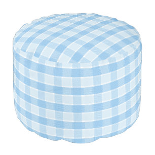 Baby Blues Striped Round Pouf