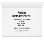 Baby Bo-oby Bird Blue Birthday Card (Inside Horizontal (Bottom))