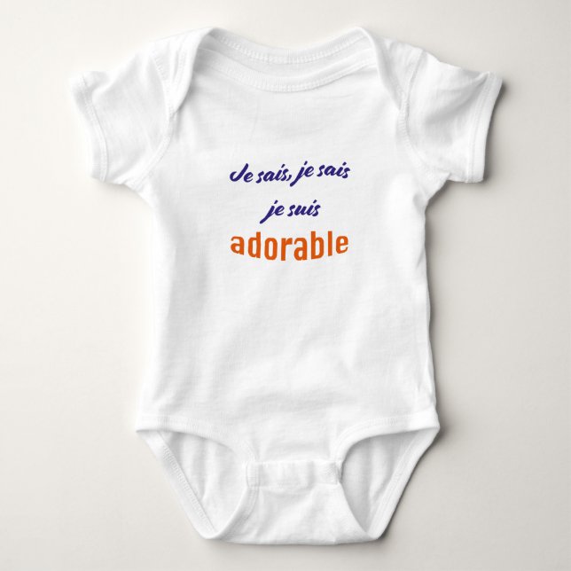 Baby Body: i'm adorable Baby Bodysuit (Front)