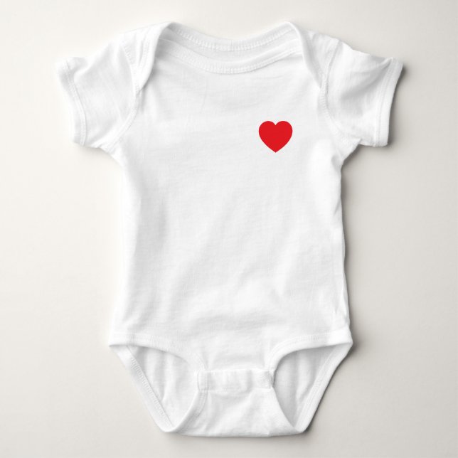 Baby Body - "Little Red Heart" ❤️ Baby Bodysuit (Front)